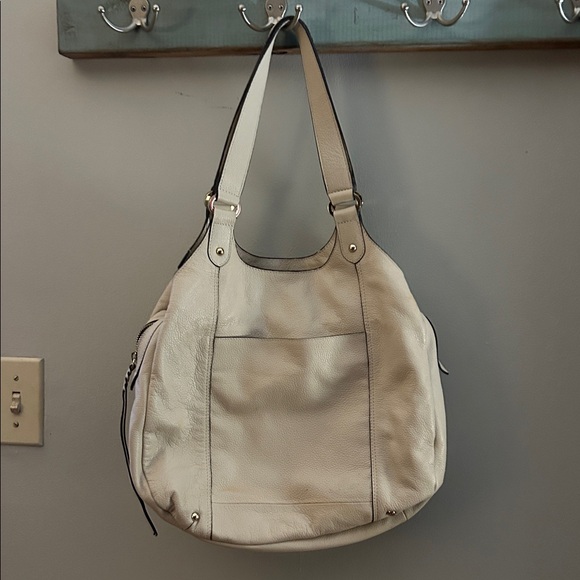 Lodis Off-White Leather Shoulder Bag - Picture 3 of 16